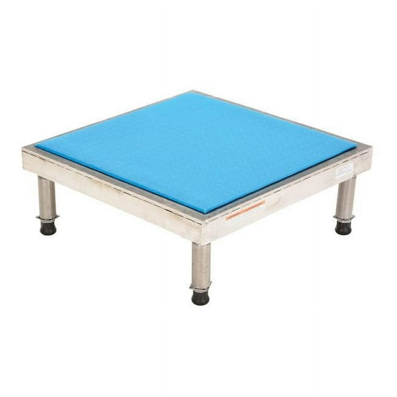 Vestil Manufacturing AHT-H-2424-A 24 x 24 in. Adjustable Aluminum Work-Mate Stand with Ergo-Matting Deck, 9.5-15.5 in.