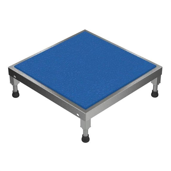 Vestil Manufacturing AHT-L-2424-SS 24 x 24 in. Adjustable Stainless Steel Work-Mate Stand with Ergo-Matting Deck, 6.75-8.75 in.