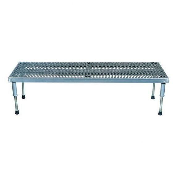 Vestil Manufacturing AHW-H-2448-SS 24 W x 48 in. Adjustable Stainless Steel Work-Mate Stand with Serrated Deck, 10.5-16.5 in.