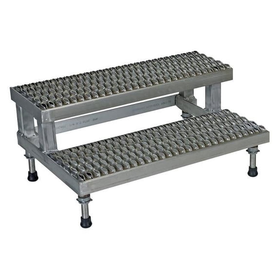 Vestil Manufacturing ASP-36-SS 36 x 23 in. Adjustable Stainless Steel 2 Step Mate Stand