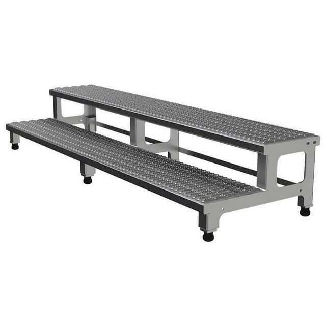 Vestil Manufacturing ASP-72-A 72 x 23 in. Adjustable Aluminum 2 Step Mate Stand