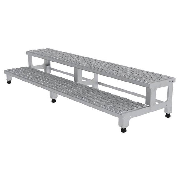Vestil Manufacturing ASP-72-SS 72 x 23 in. Adjustable Stainless Steel 2 Step Mate Stand