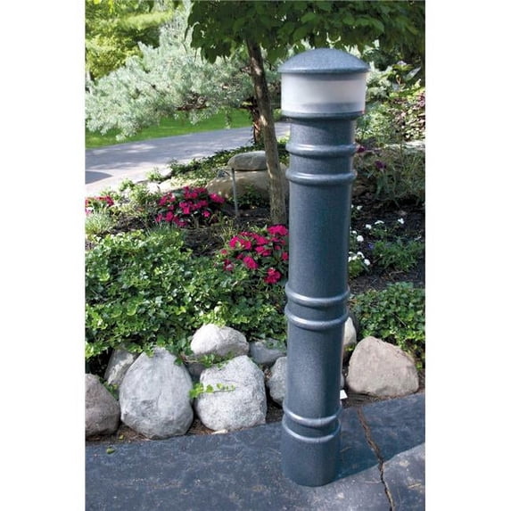 Vestil Manufacturing BPC-DM-LAC-GY 57 in. Metro Bollard Cover with AC Light - Gray