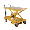 thumbnail image 1 of Vestil Manufacturing CART-1000-WD-DC 31.5 x 47.25 in. 1000 lbs DC Powered Hydraulic Elevating Scissor Cart, 1 of 1
