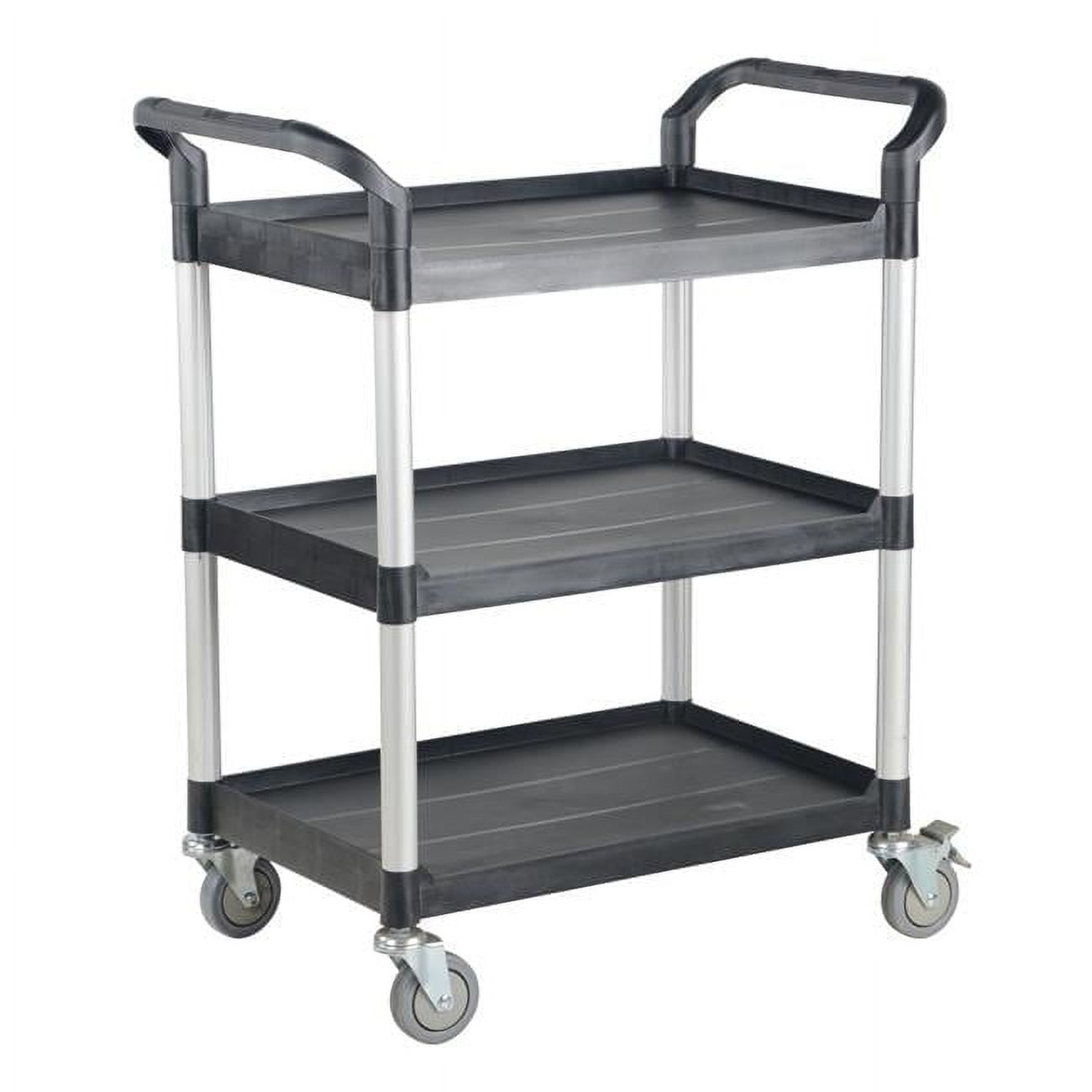 Vestil 3-Shelf Gray Metal Commercial Service Cart