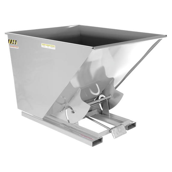 Vestil Manufacturing D-200-MD-SL 2 cu. Yards Medium Duty Self-Dump Hopper, Silver Lining - 4000 lbs