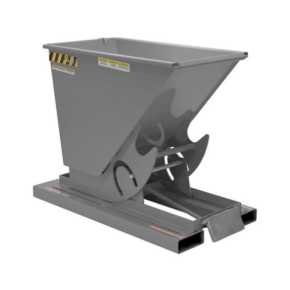 Vestil Manufacturing D-25-LD-GY-SG 0.25 cu. Yards, 2000 lbs Light Duty Self-Dumping Steel Hopper - Gray