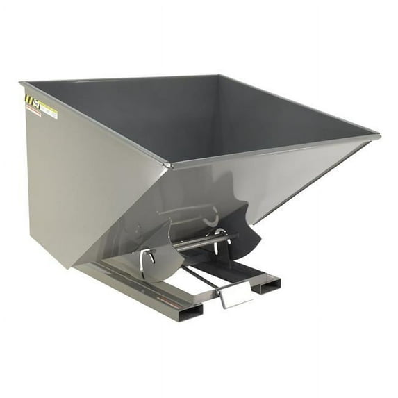 Vestil Manufacturing D-250-HD-GY-SG 2.5 cu. Yards, 6000 lbs Heavy Duty Self-Dumping Steel Hopper - Gray