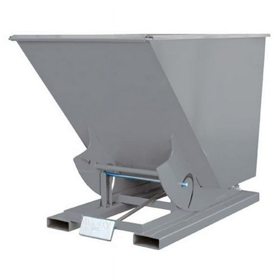 Vestil Manufacturing D-300-LD-GY-SG 3 cu. Yards 2000 lbs Light Duty Self-Dumping Steel Hopper - Gray