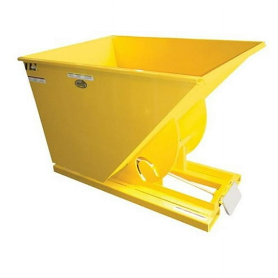 Vestil Manufacturing D-300-MD-YEL 3 cu. Yards 4000 lbs Medium Duty Self-Dumping Steel Hopper - Yellow