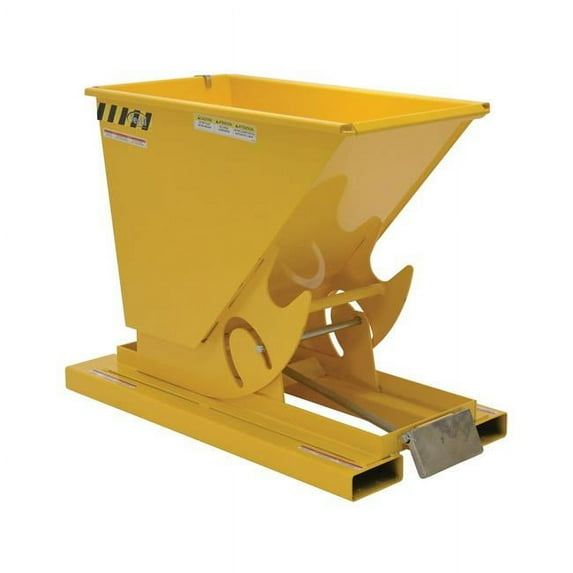 Vestil Manufacturing D-33-HD-YEL 0.33 cu. Yards, 6000 lbs Heavy Duty Self-Dumping Steel Hopper - Yellow