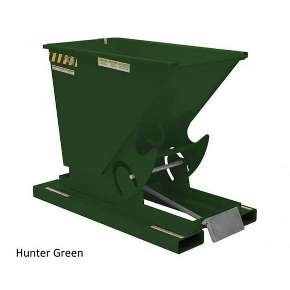 Vestil Manufacturing D-75-LD-GRN-H 0.75 cu. Yards Light Duty Self-Dump Hopper, Hunter Green - 2000 lbs