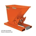 thumbnail image 1 of Vestil Manufacturing D-75-MD-ORG-C 0.75 cu. Yards 4000 lbs Medium Duty Self-Dumping Steel Hopper - Orange, 1 of 1
