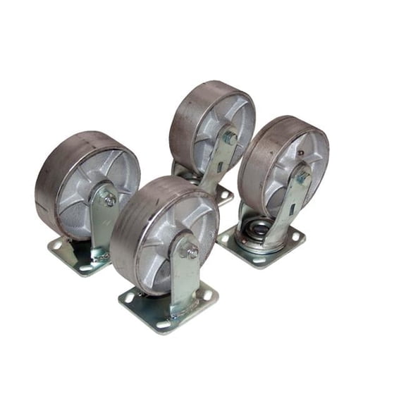 Vestil Manufacturing D-CK4-SC8-2 8 x 2 in. Semi-Steel Caster Kit - 4800 lbs Capacity