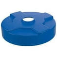 thumbnail image 1 of Vestil Manufacturing DC-P-30-CANF-BU 30 gal Drum Recycling Lid with Flaps - Blue, 1 of 1