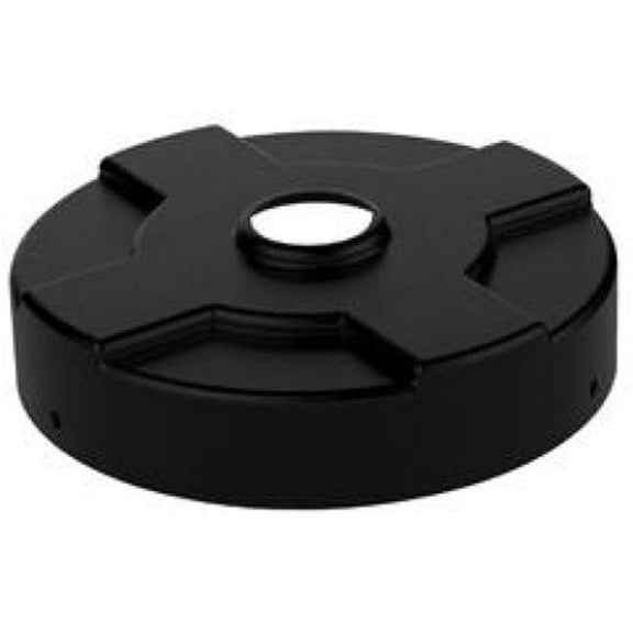 Vestil Manufacturing DC-P-55-CANF-UF-BK 55 gal Universal Drum Recycling Lid with Flaps - Black