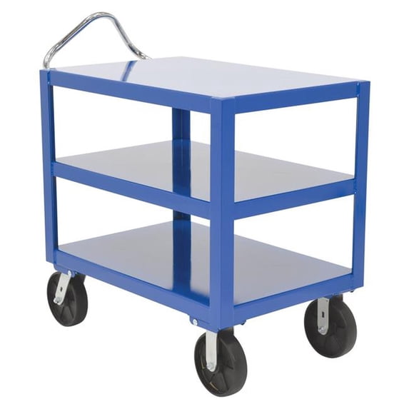 Vestil Manufacturing DH-PH4-3472-3 34 x 72 in. Heavy Duty Ergo 3 Shelf Handle Cart