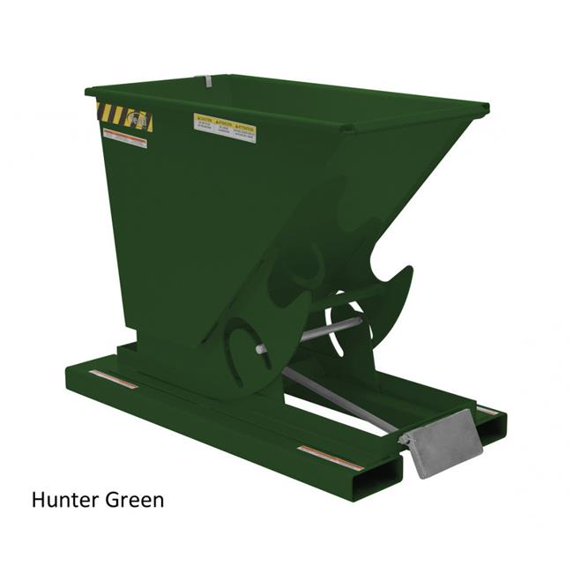 Vestil Manufacturing H-150-LD-GRN-H 1.5 cu. Yards Light Duty Low Profile Hopper, Hunter Green