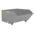 thumbnail image 1 of Vestil Manufacturing H-25-HD-GY-SG 0.25 cu. Yards Heavy Duty Low Profile Self-Dumping Steel Hopper - Gray, 1 of 1