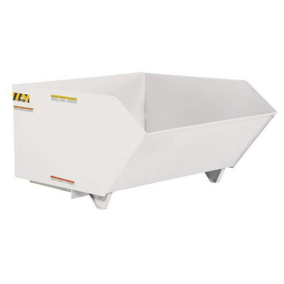 Vestil Manufacturing H-25-MD-WHT 0.25 cu. Yards Medium Duty Low Profile Self-Dumping Steel Hopper - White