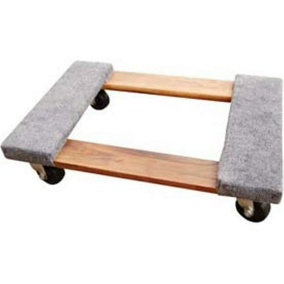 Vestil Manufacturing HDOC-1624-9 Hardwood Dolly with Carpeted Ends, 24 x 16 in. - 900 lbs