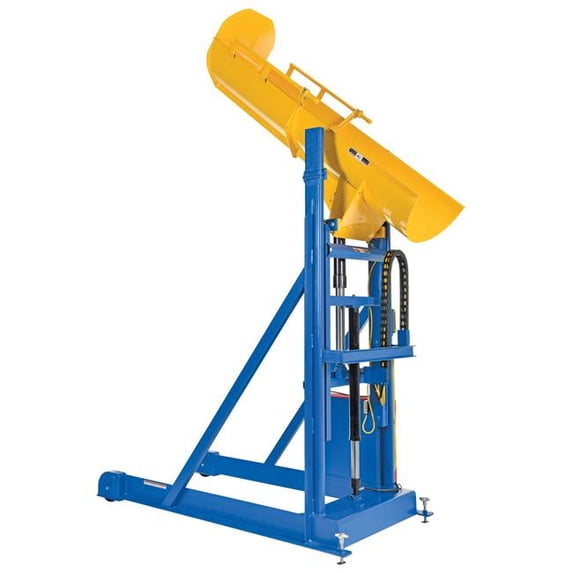 Vestil Manufacturing HLD-116-15-S 116 in. Stationary Lift & Dump Hydraulic Drum Dumpers, 1500 lbs