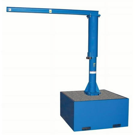 Vestil Manufacturing JIB-CB-50-8-10-BC 8 ft. Portable Jib Crane with Concrete Base - 500 lbs