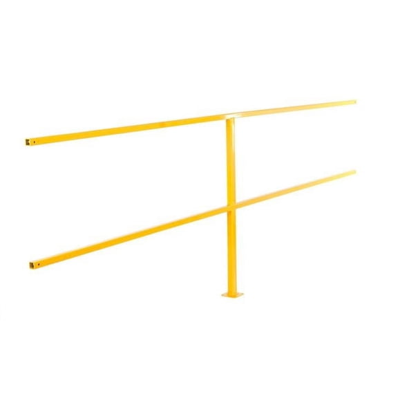 Vestil Manufacturing Optional Guard Rail Connection Tube Section 120 in. - Post with 2 Tubes, Yellow