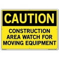 thumbnail image 1 of Vestil Manufacturing SI-C-63-E-AL-063 20.5 x 14.5 in. Aluminum 63 Caution Sign - Construction Area Watch for Moving Equipment - 0.063 in., 1 of 1