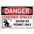thumbnail image 1 of Vestil Manufacturing SI-D-41-D-AC-130 18.5 x 12.5 in. Aluminum Composite 41 Danger Sign - Confined Space Enter by Permit Only - 0.13 in., 1 of 1