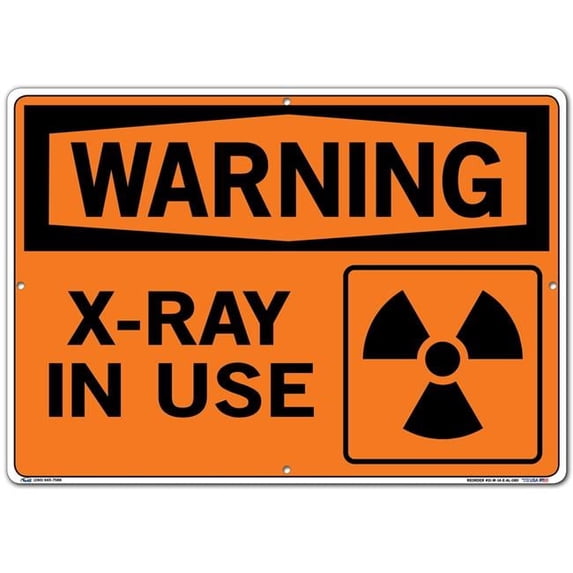 Vestil Manufacturing 20.5 x 14.5 in. Aluminum 14 Warning Sign - X-Ray in Use - 0.08 in.