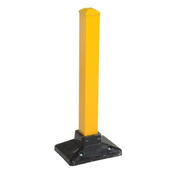Vestil Manufacturing SPR-POST-Y 39 in. Yellow Semi-Permanent Barrier Post with Base