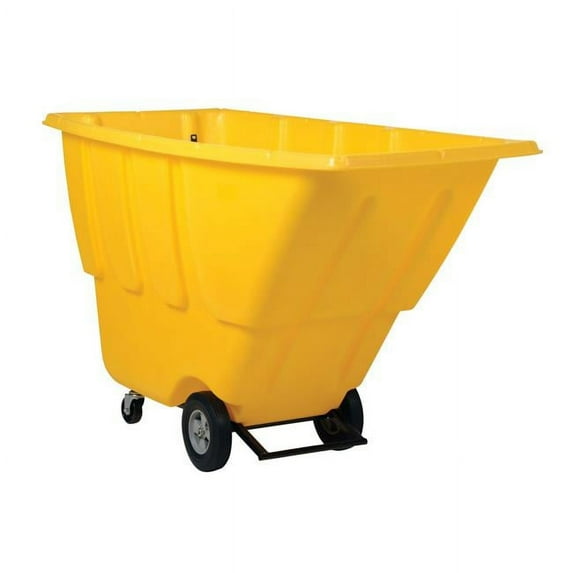 Vestil Manufacturing TDT-100-MD-YELLOW 1 cu. Yards Medium Duty Tilt Truck - Yellow