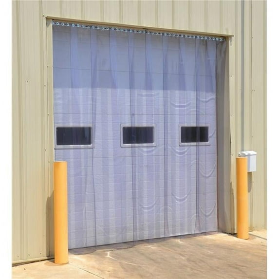 Vestil Manufacturing TG-1600-F-H-192-144 192 x 144 in. Full Overlap Vinyl Strip Door, 0.16 in.