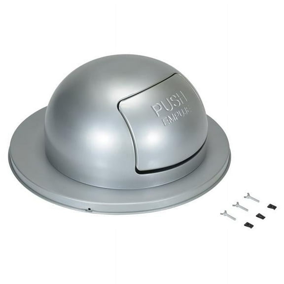 Vestil Manufacturing TRASH-TOP-ZGY Gray Steel Waste Disposal Top for Drum