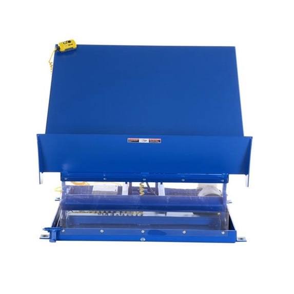 Vestil Manufacturing UNI-4848-4-BLU-208-3 48 x 48 in. 4000 lbs Scissor Lift Table - Blue, 2080V & 3 Phase
