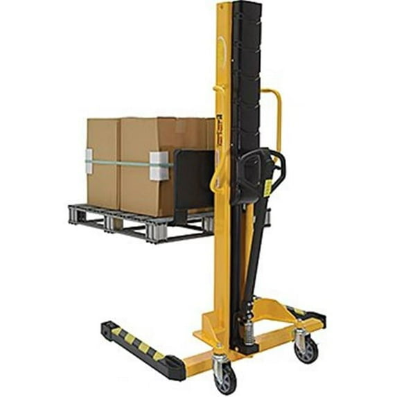 Vestil Manufacturing VHPS-NM-1000-FF Manual Stacker Narrow Mast Fixed Forks & Legs, 1000 lbs