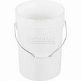 thumbnail image 1 of Vestil Manufacturing 987411 6 gal Open Head Plastic Pail PAIL-6-PWS with Steel Handle - White, 1 of 1