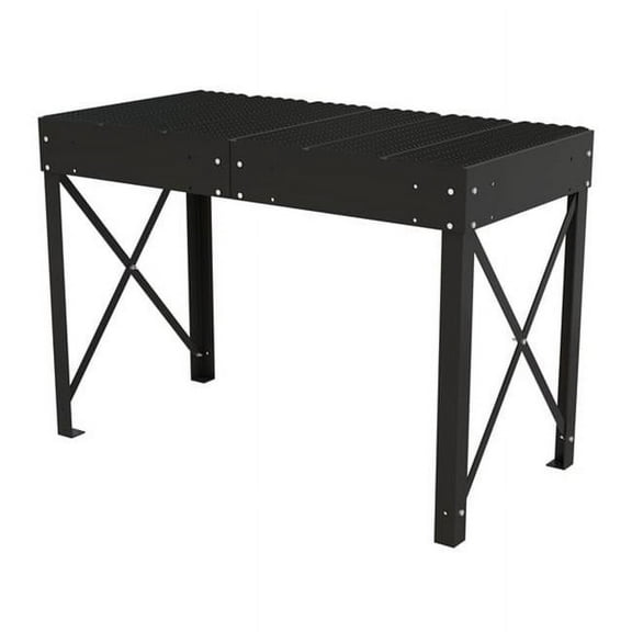 Vestil PWPS-70-3672-BK 70 Tall 36 x 72 in. Steel Personnel Work Platform - Black