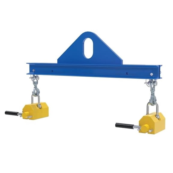 Vestil SBM-10-3-ML 1000 lbs 36 in. Steel Magnetic Spreader Beam - Blue