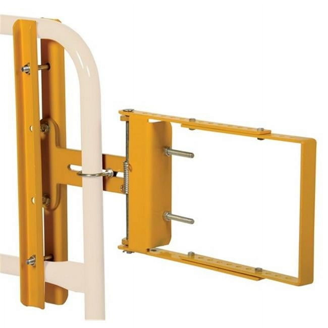 Yellow Powder-Coated Steel Self-Closing Safety Gate