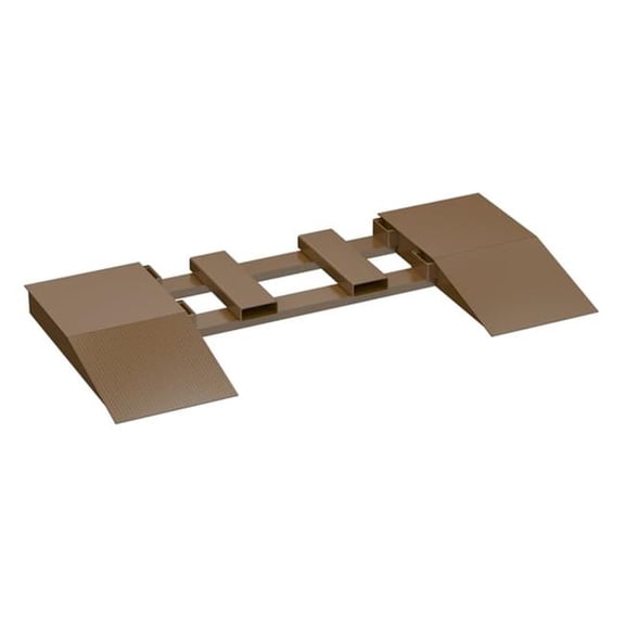 Vestil SWR-CPL-24-6-48 48 x 24 x 6.25 in. Steel Wheel Risers with Pick-Up Loop - Brown
