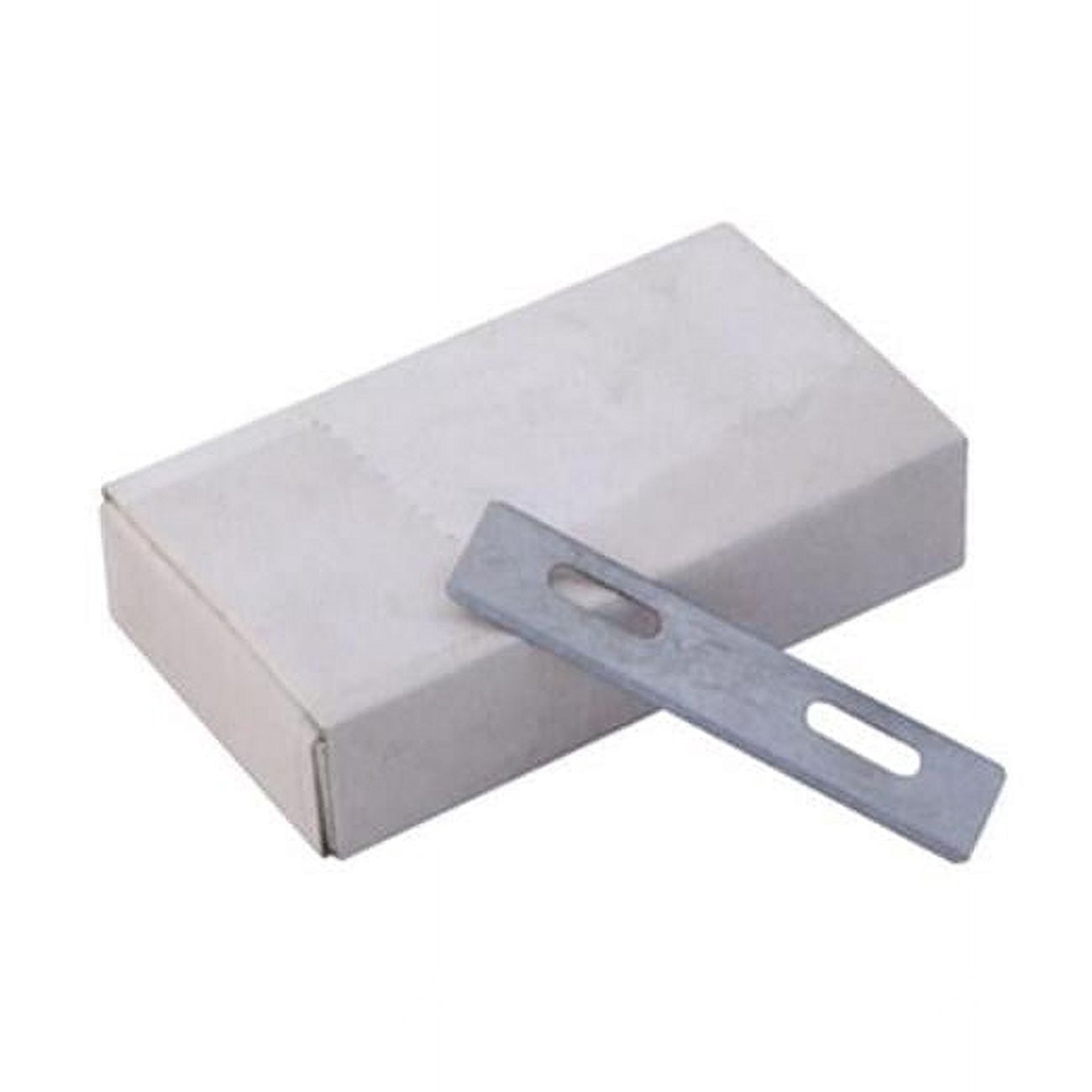 Vestil SW-RB Steel Stretch Wrap Film Knife Blades - Silver - Pack of 100