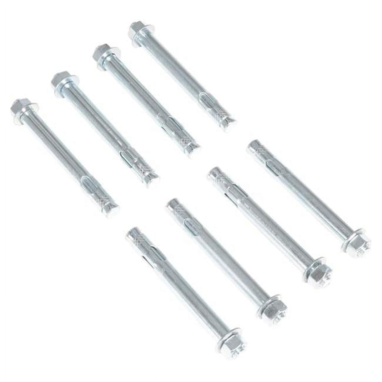 Vestil AS-346-8PK 0.75 x 6 in. Steel Concrete Sleeve Anchor Bolts - Silver - Pack of 8