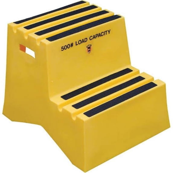 Vestil VST-2-Y Yellow 2 Step Polyethylene Step Stool