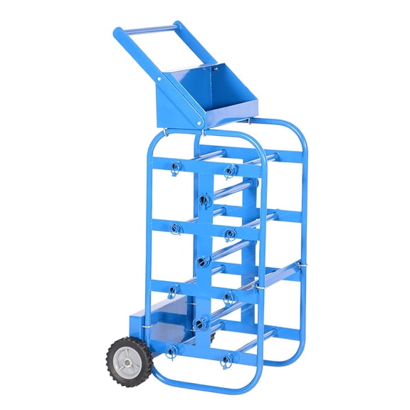 Vestil WIRE-D-E Steel Economy Wheel Wire Reel Caddy, Blue, Width, Height, Depth, 150 lbs Capacity