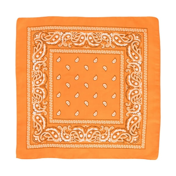 Vestitiy Fine Bandanas 100% Cotton Fine thick bandanas /scarves for Men & Women Paisley printed,Yellow,21.3*21.3 Inch