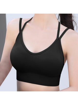 FUTATA Women's One Shoulder Sports Bras Removable Pads One Strap Yoga Bras  Long Sexy Cute Post Surgery Bra For Running Active Gym Workout,Black /White  