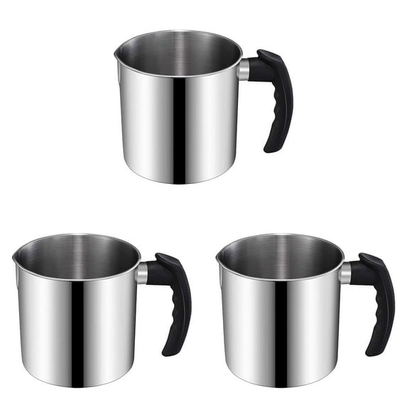 Vestitly Candle Making Pouring Pot, Stainless Steel Wax Melting Pot with Heat-Resistant Handle, Double Boiler Candle Making Pitcher with Dripless Pouring Spout Design