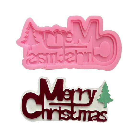 Vestitly Christmas Chocolate Candy Fondant Molds Christmas Tree Santa Candy Chocolate Silicone Molds Baking Tool For Xmas Cake Supplies Cake Mould